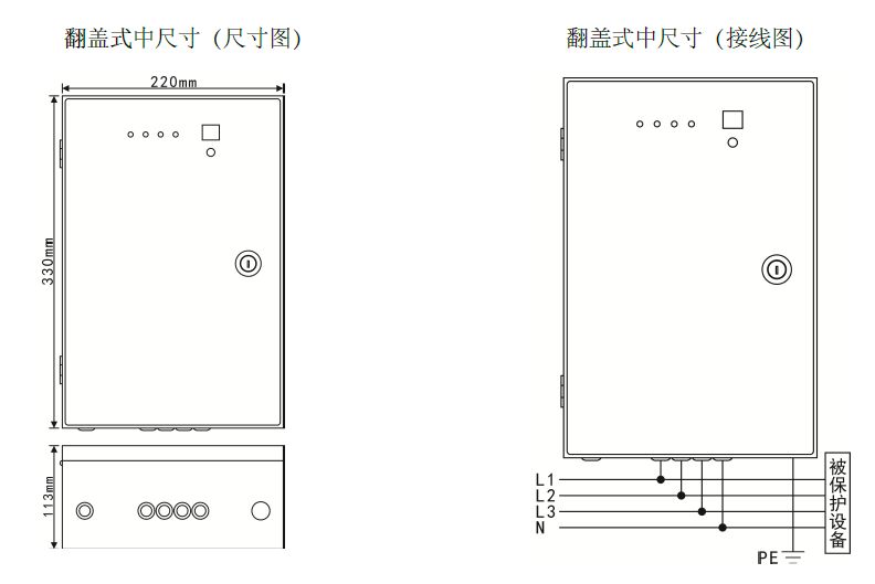 一級(jí)交流電源防雷箱（T1 10/350us測(cè)試、箱式結(jié)構(gòu)、帶雷電計(jì)數(shù)狀態(tài)指示）